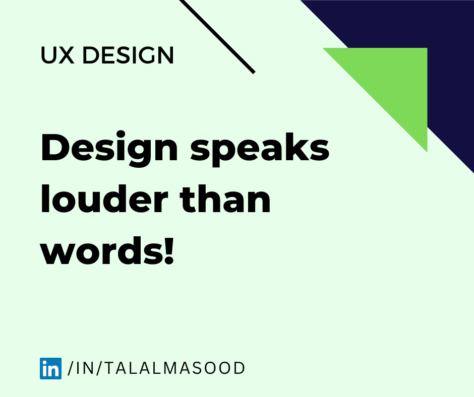 The design speaks louder than words! Design brand ambassador.