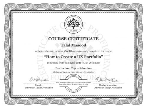 Talal Masood - How to create a UX Portfolio
