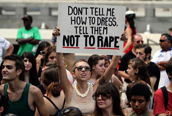 Don't tell me how to dress, tell them not to rape