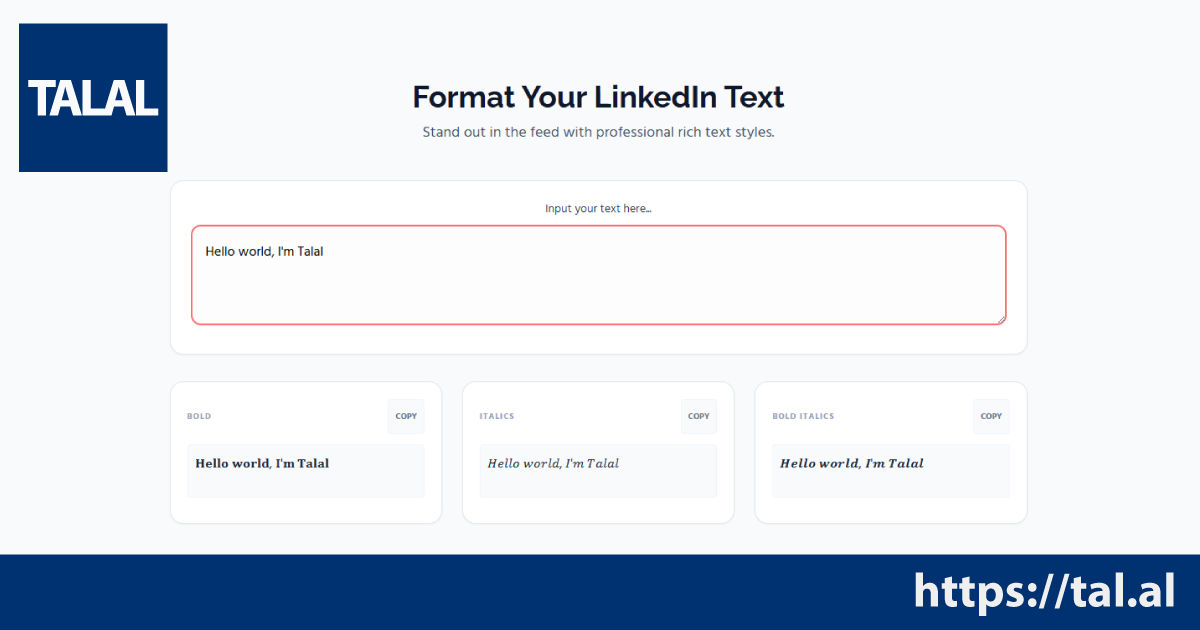 LinkedIn Text Formatter: Bold, Italic & Script Fonts for Posts
